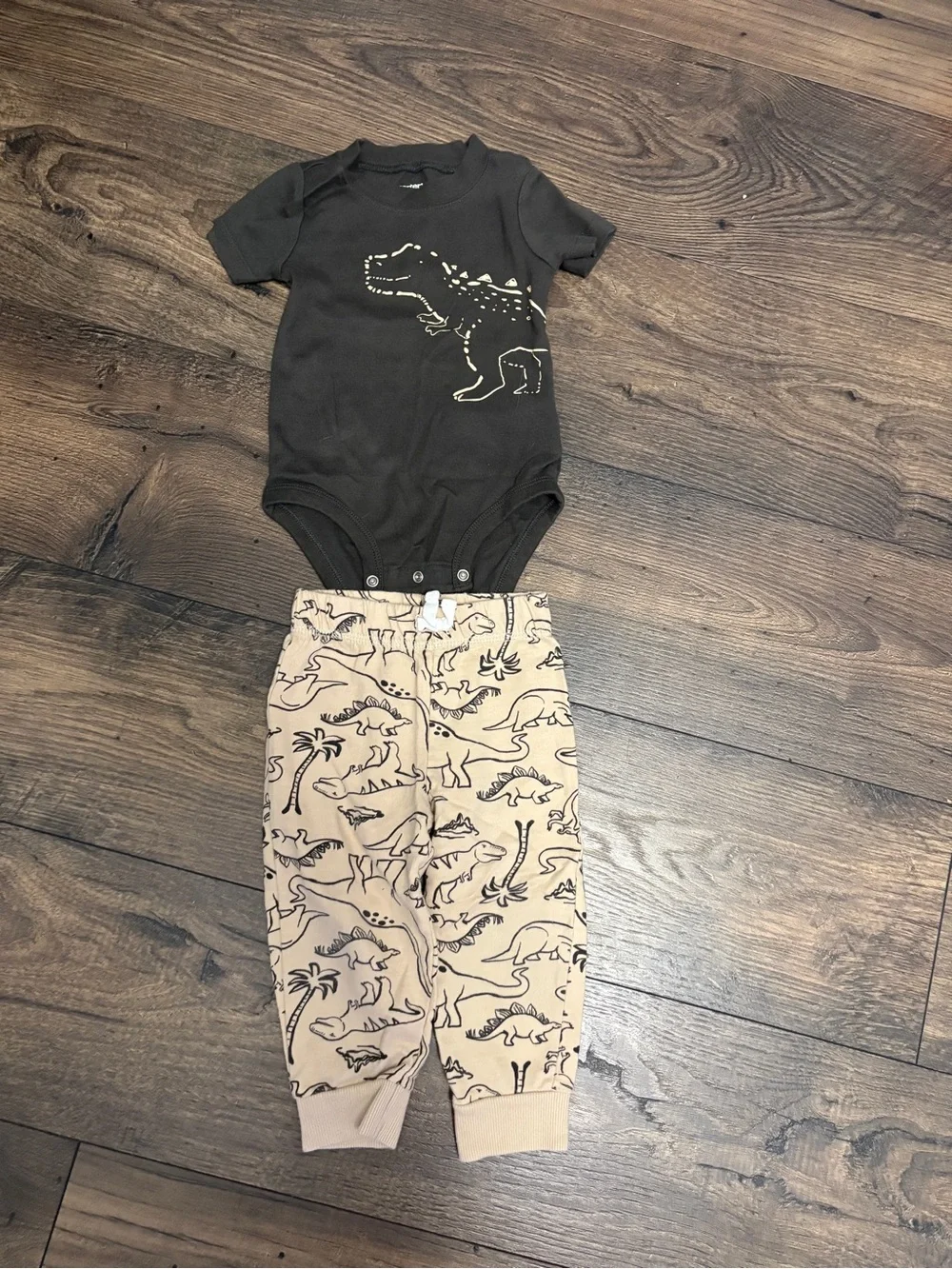🌴 Carter’s Baby Boy Dinosaur Mighty Cute Outfit Set 12M